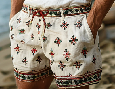 Calebra | gewaschene Shorts im Vintage-Stil für Männer