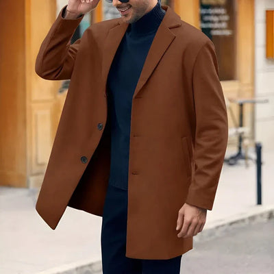 Tyrell | Klassischer Winter-Trenchcoat für Herren mit zweireihiger Knopfleiste