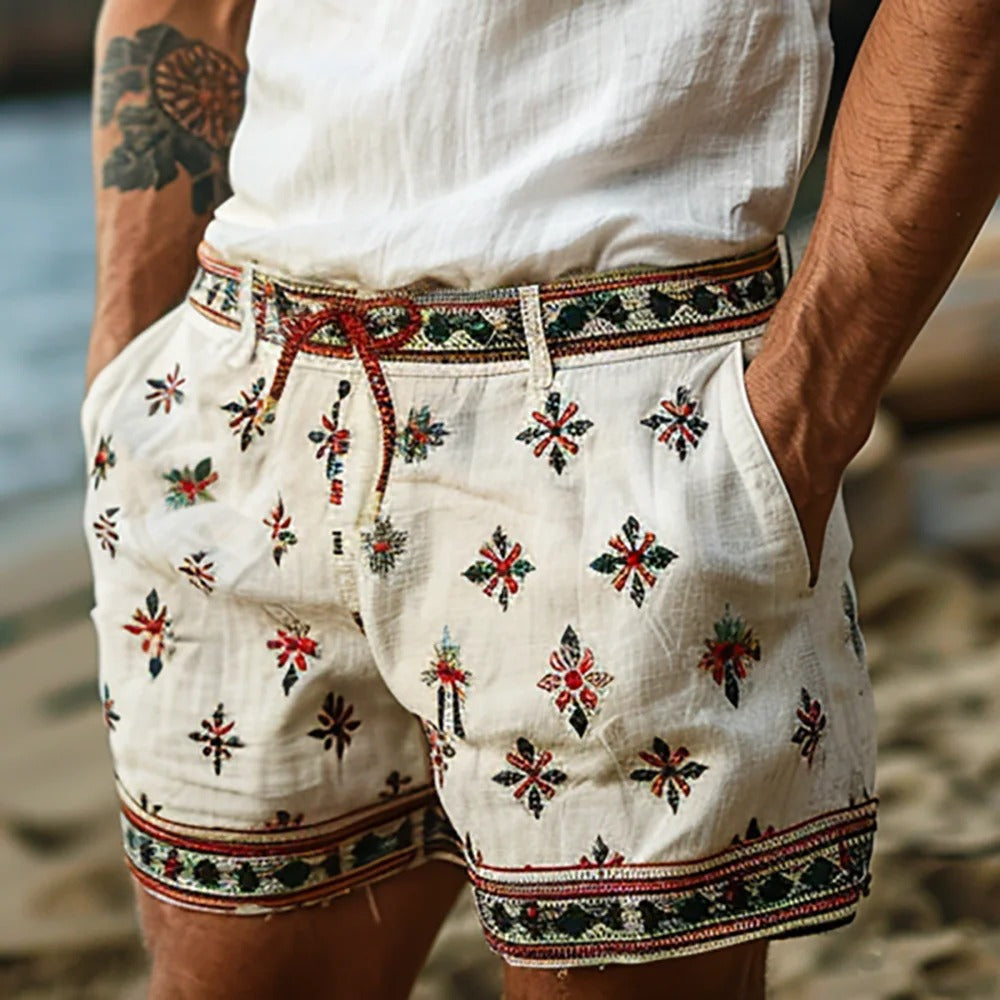 Calebra | gewaschene Shorts im Vintage-Stil für Männer
