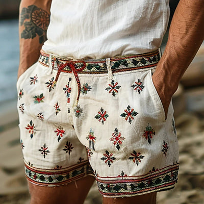 Calebra | gewaschene Shorts im Vintage-Stil für Männer
