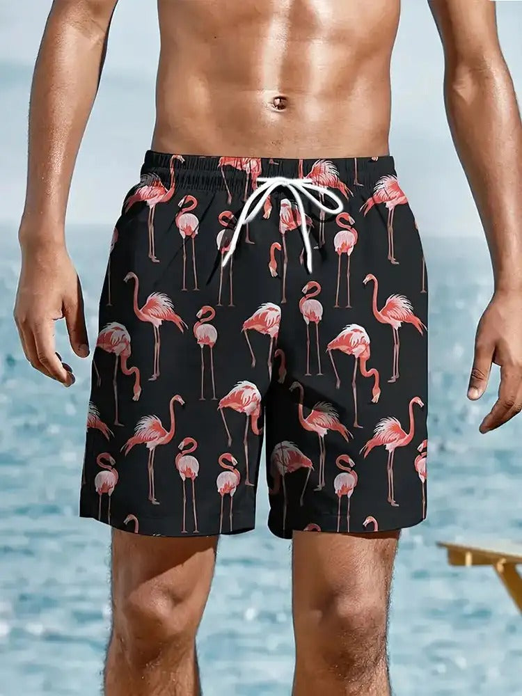 Williemer | Strand-Boardshorts im Hawaii-Stil mit 3D-Druck für Herren