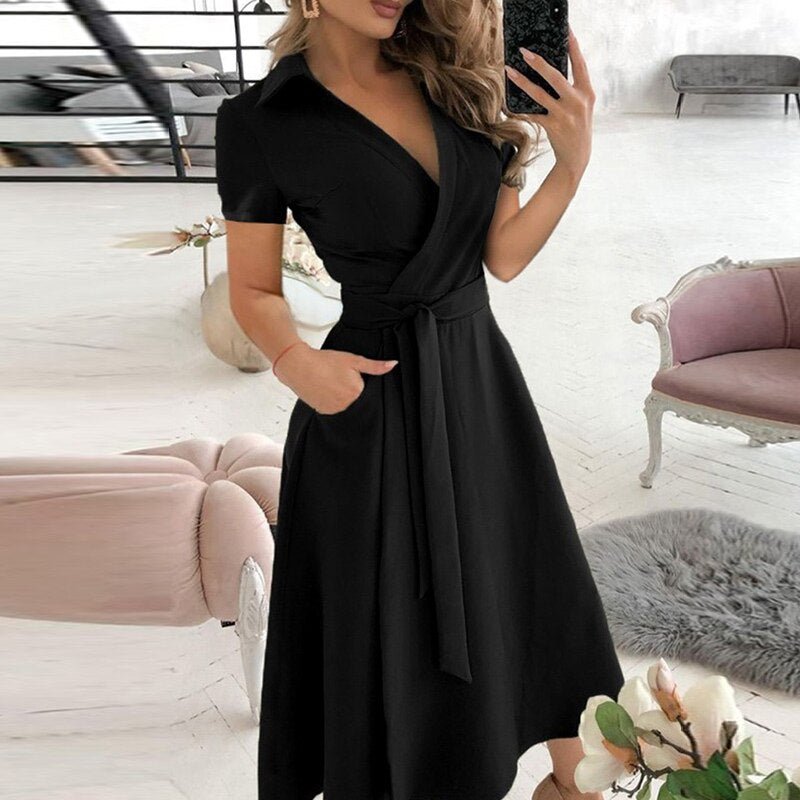 Fintan | A-Linie Krawatte Damen Kleid