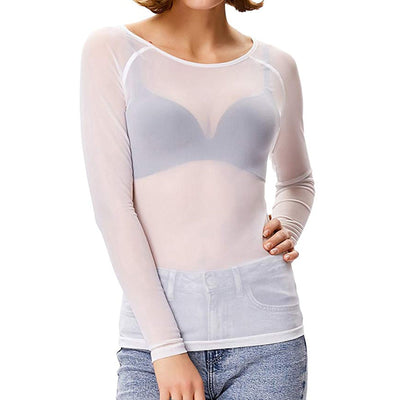 Harlany | Damen Langarm Mesh Top